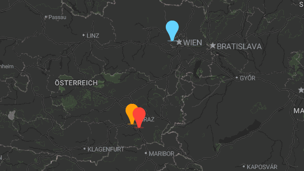 Map of company locations