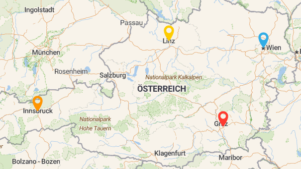 Map of company locations