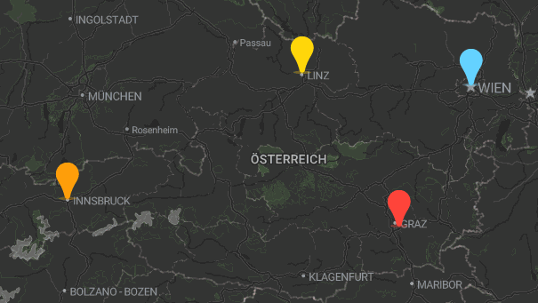 Map of company locations