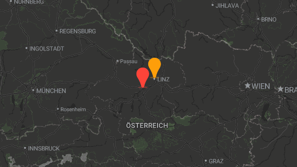 Map of company locations