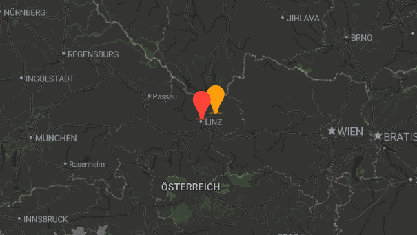 Map of company locations