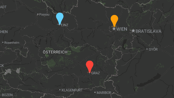 Map of company locations