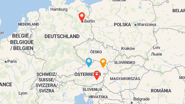 Map of company locations