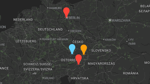 Map of company locations