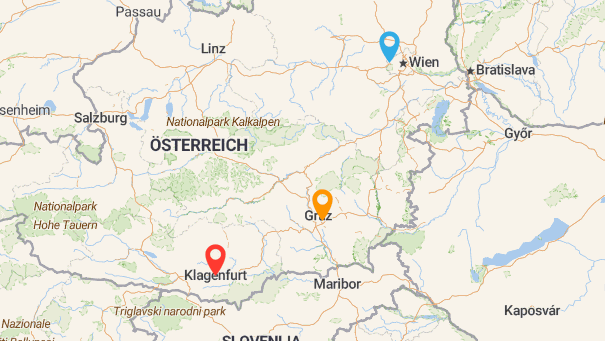 Map of company locations