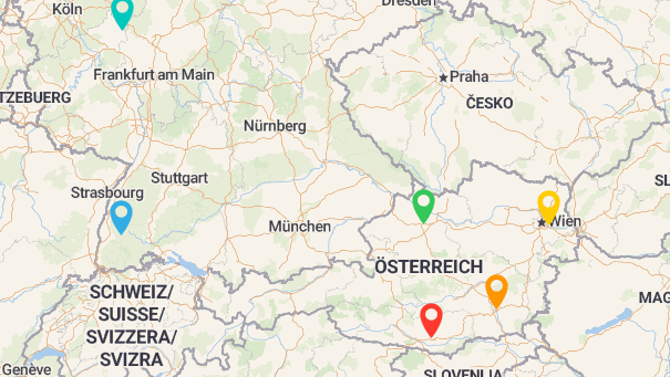 Map of company locations