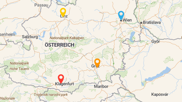 Map of company locations