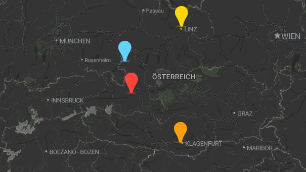 Map of company locations