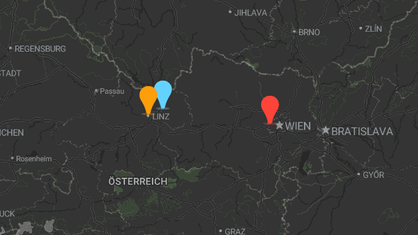 Map of company locations