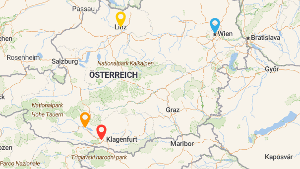 Map of company locations