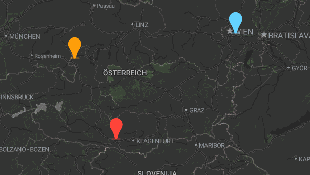 Map of company locations