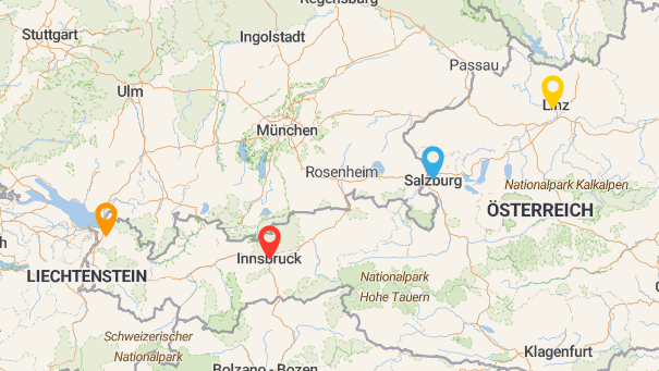 Map of company locations