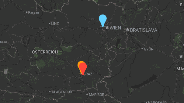 Map of company locations