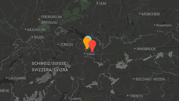 Map of company locations