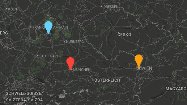 Map of company locations