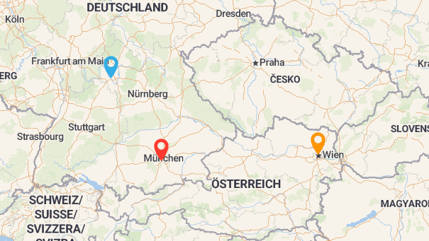 Map of company locations