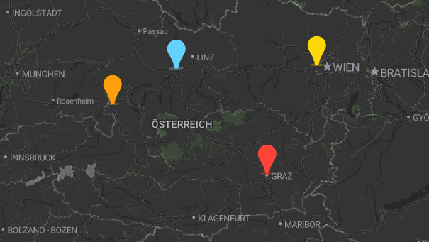 Map of company locations