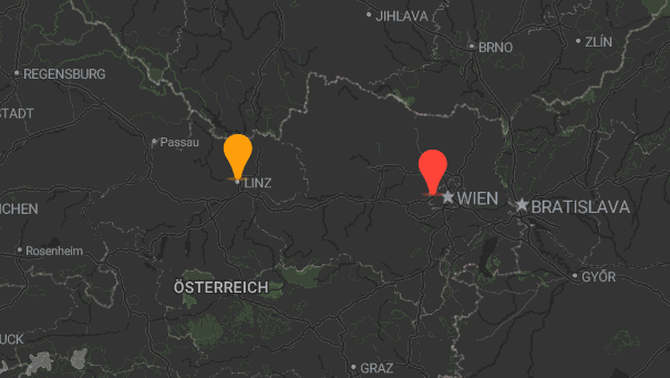 Map of company locations