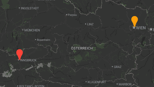 Map of company locations