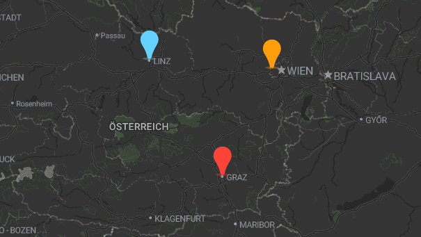 Map of company locations