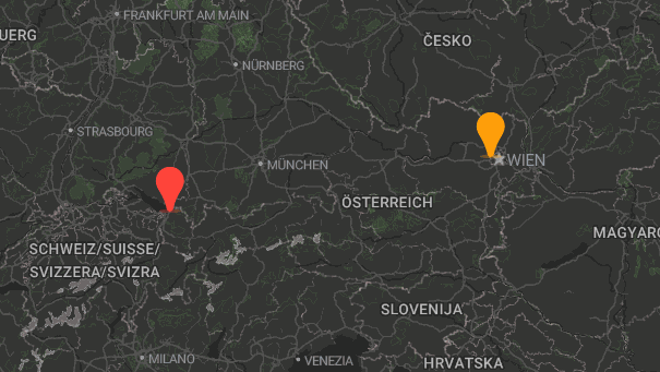 Map of company locations