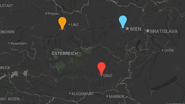 Map of company locations