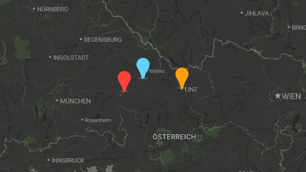 Map of company locations