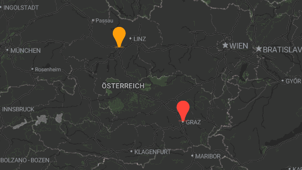 Map of company locations