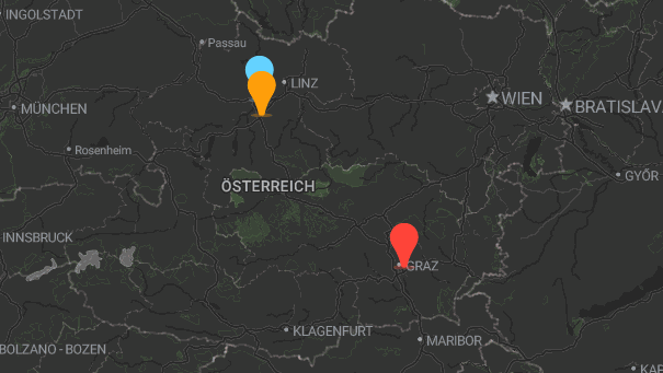 Map of company locations