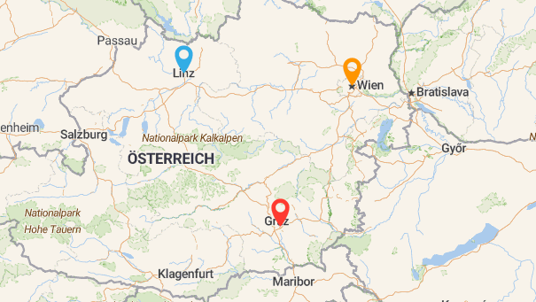 Map of company locations