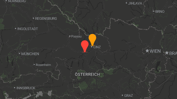 Map of company locations