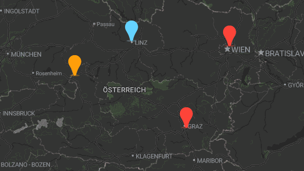 Map of company locations