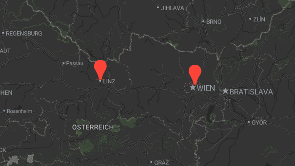 Map of company locations