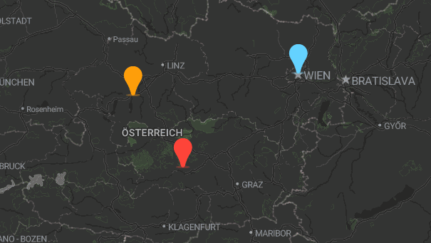 Map of company locations