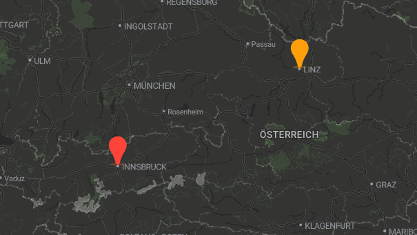 Map of company locations