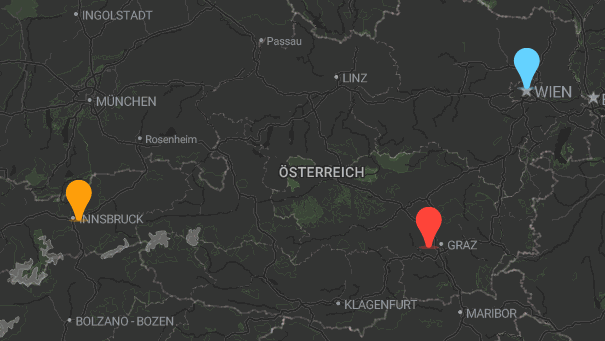 Map of company locations