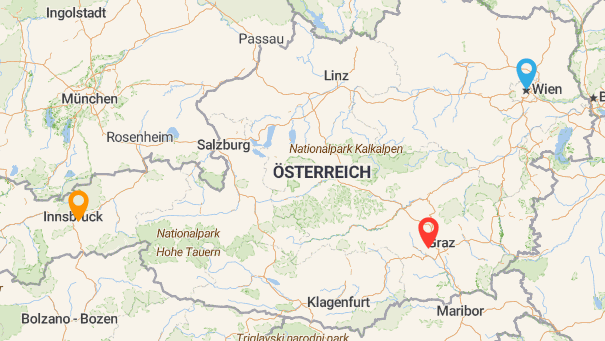 Map of company locations