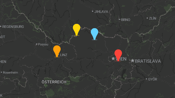 Map of company locations