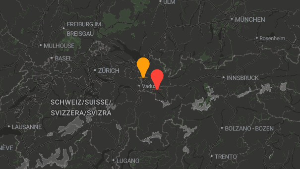 Map of company locations