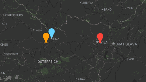 Map of company locations