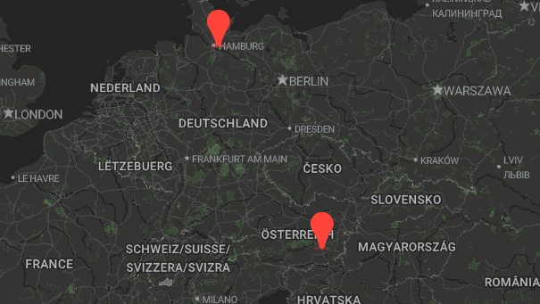 Map of company locations