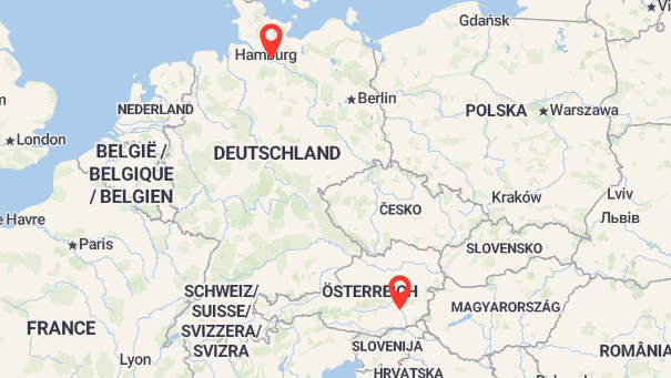 Map of company locations