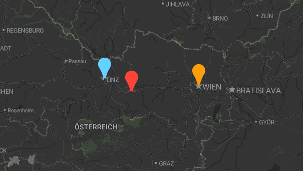 Map of company locations