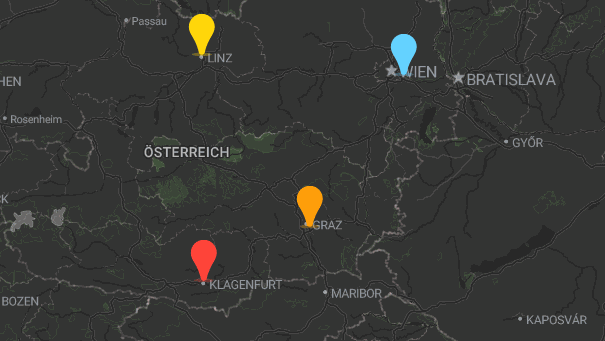 Map of company locations