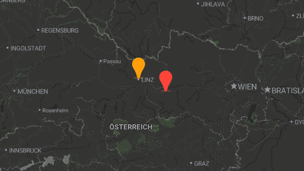 Map of company locations