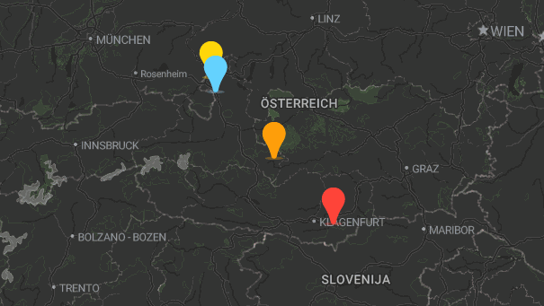 Map of company locations