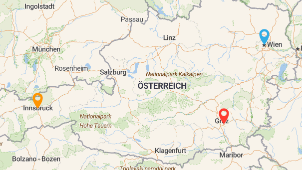 Map of company locations