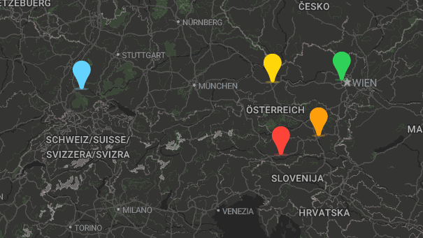 Map of company locations