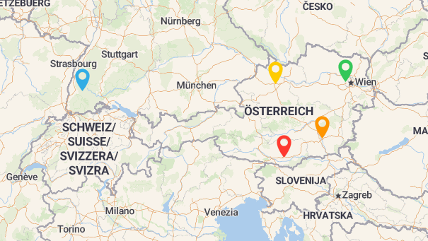 Map of company locations