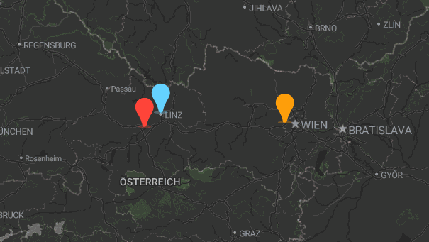 Map of company locations